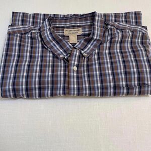 Duluth Trading‎ Men 3XL Wrinkle Fighter Cotton Plaid Long Sleeve Shirt